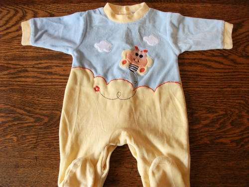 Yellow & Blue Babygro 3 - 6 Months