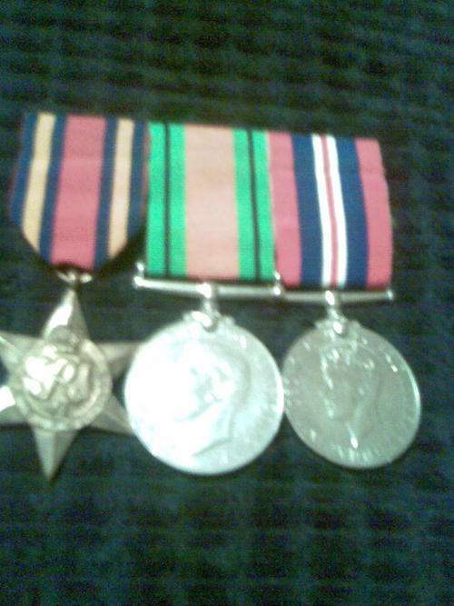 3 WORLD WAR TWO BRITISH CAMPAIGN MEDALS