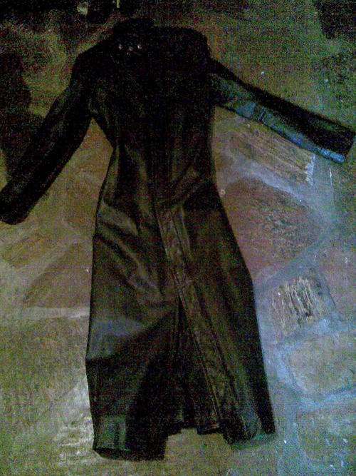 BLACK LEATHER MEN'S TRENCHCOAT HELLRAISER GOTH METAL ROCK