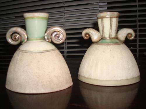 Hennie Meyer Ceramics - 2 Candlestick Holders