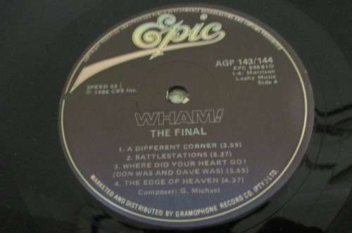 WHAM - THE FINAL - DOUBLE LP
