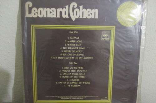 LEONARD COHEN - CONTAINS -***SUZANNE****SO LONG MARIANNE***