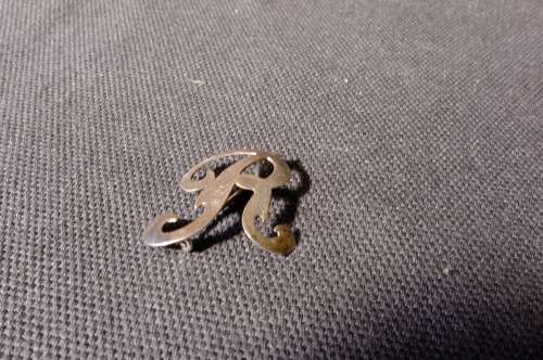 Sterling Silver `R` Brooch