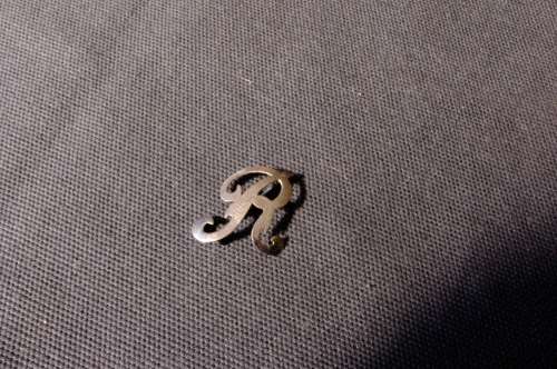 Sterling Silver `R` Brooch