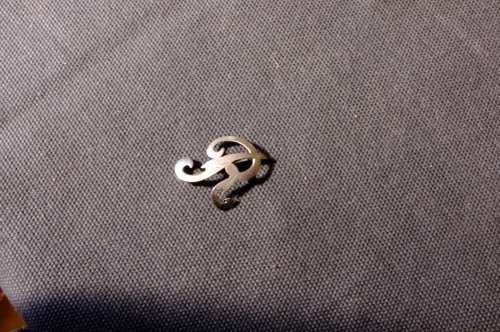 Sterling Silver `R` Brooch