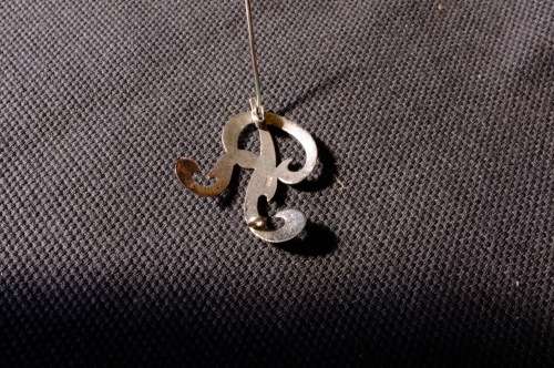 Sterling Silver `R` Brooch