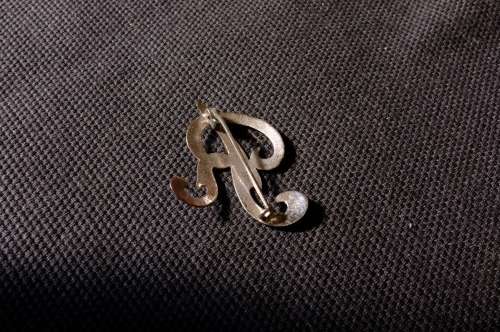 Sterling Silver `R` Brooch