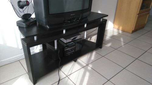 Plasma TV Stand Black - Good condition Collections only