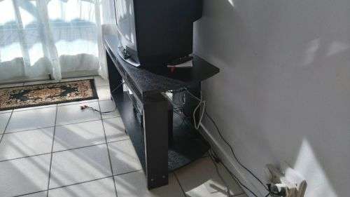 Plasma TV Stand Black - Good condition Collections only