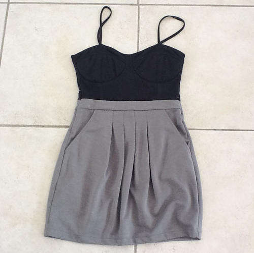 Cute Grey & Black YDE Dress
