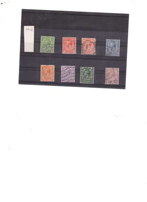 GREAT BRITAIN KING EDWARD VII SET OF 8 USED STAMPS SEE PICS!!!