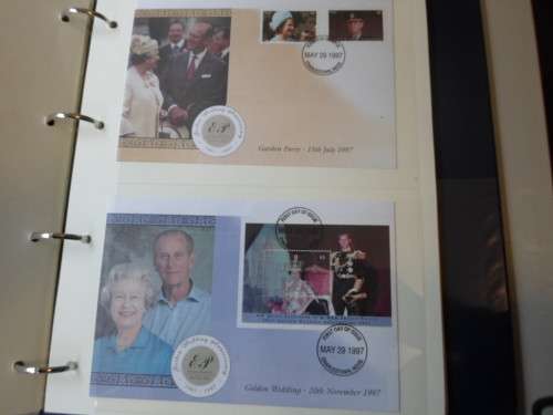 THE ROYAL FAMILY GB LIMITED ALBUM WITH CERTIFICATE 16 PAGES MINT SETS AND FDCS SEE PICS!!!