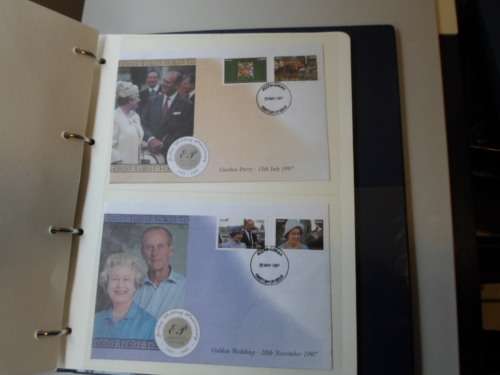 THE ROYAL FAMILY GB LIMITED ALBUM WITH CERTIFICATE 16 PAGES MINT SETS AND FDCS SEE PICS!!!