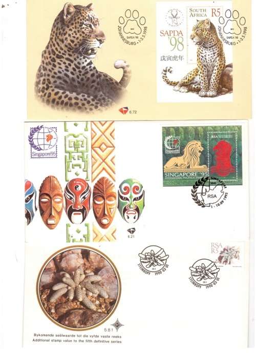 RSA 4 x HIGH VALUE FIRST DAY COVERS SEE