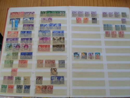 LARGE ALBUM GREAT BRITAIN,GERMANY,RHODESIA USED STAMPS  BARGAIN SEE PICS