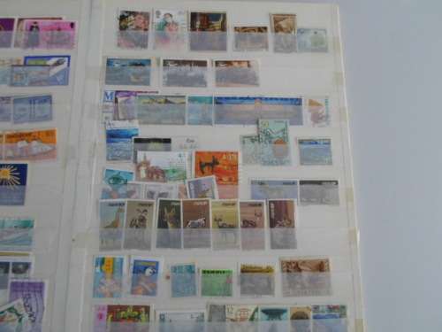 LARGE ALBUM MIXED WORLD STAMPS 7 PAGES WITH STAMPS 5 BLANK PAGES SEE PICS