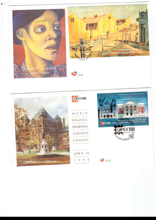 35 X RSA FIRST DAY COVERS SOME HIGH VALUES MINT CONDITION SEE PIS