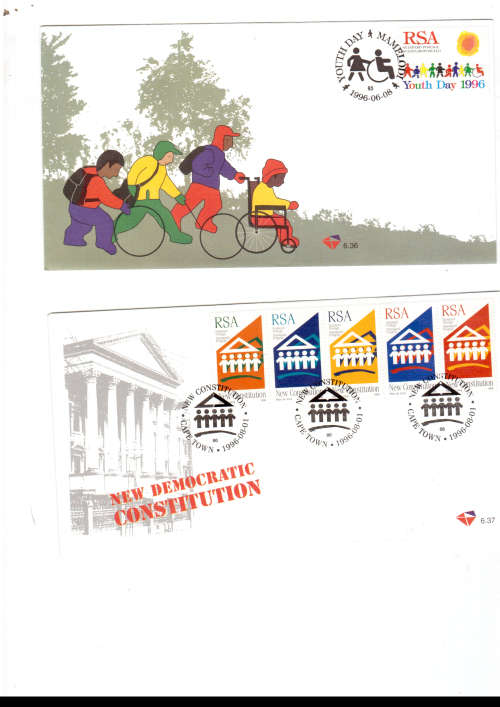 35 X RSA FIRST DAY COVERS SOME HIGH VALUES MINT CONDITION SEE PIS