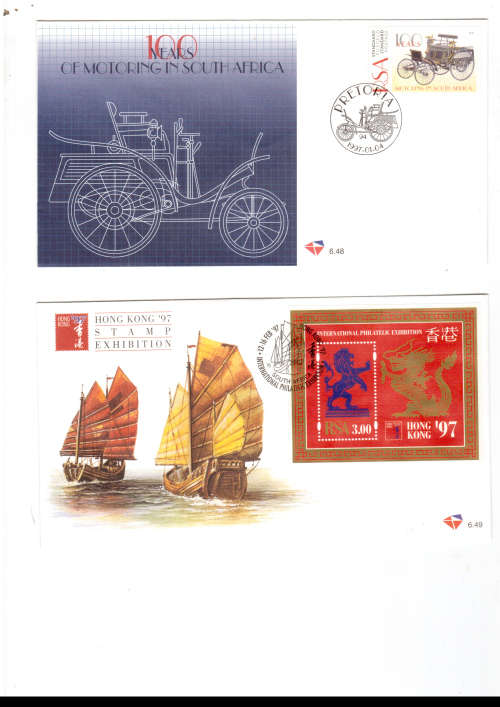 35 X RSA FIRST DAY COVERS SOME HIGH VALUES MINT CONDITION SEE PIS