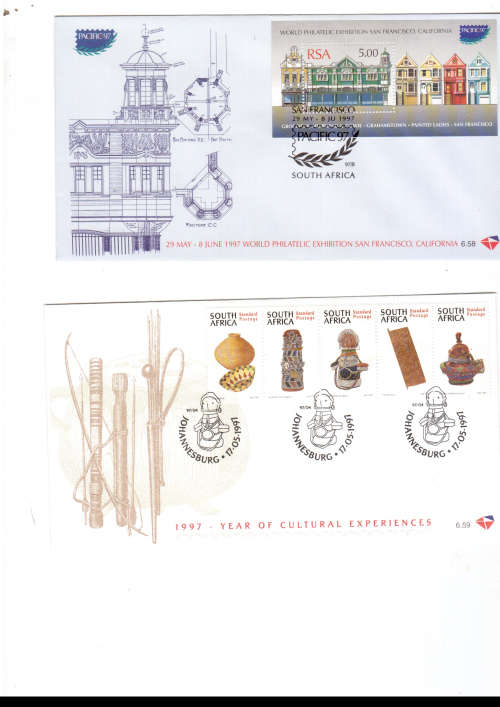 35 X RSA FIRST DAY COVERS SOME HIGH VALUES MINT CONDITION SEE PIS