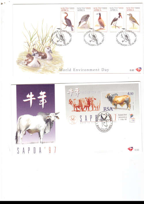 35 X RSA FIRST DAY COVERS SOME HIGH VALUES MINT CONDITION SEE PIS