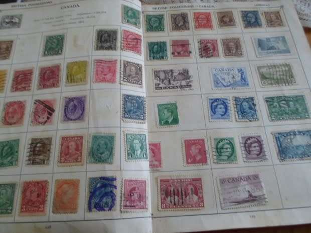 ALBUM MIXED WORLD STAMPS ONLY SOME PAGES SCANNED SOME HIGH VALUES SEE PICS