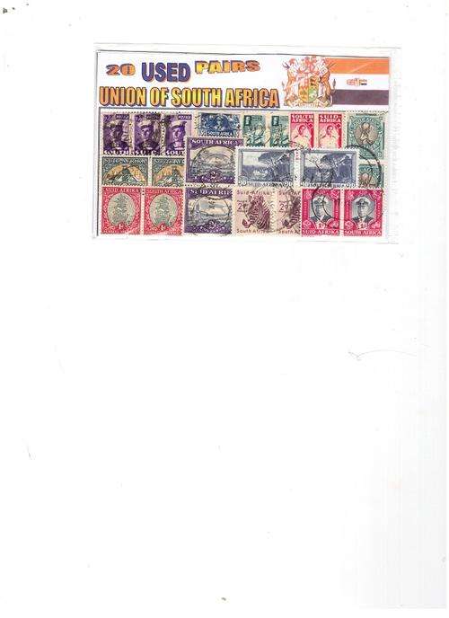 UNION OF SOUTH AFRICA 20 USED PAIRS VERY GOOD VALUE SEE PICS!!!!!!!!!
