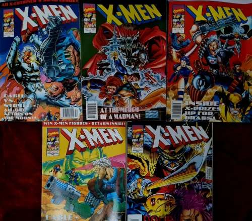 Comics books X-men and Spider-man