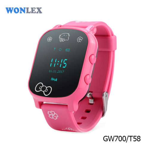 KIDS GPS PHONE WATCH 0.96 INCH SCREEN OLED GW700K PINK