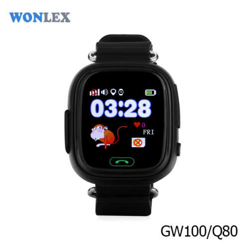 KIDS GPS PHONE WATCH COLOUR TOUCH SCREEN Q523S/GW100 BLACK