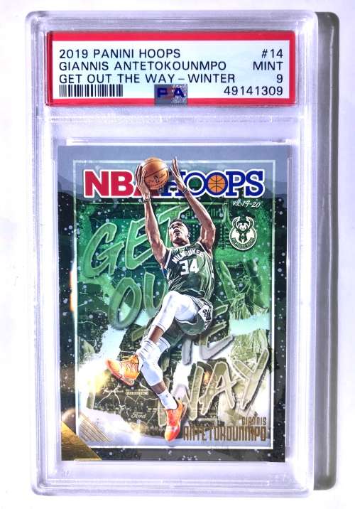 2019 Panini NBA Hoops Giannis Antetokoumpo GOTW Insert Graded PSA 9