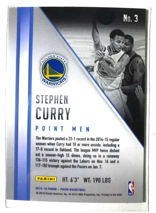 2015 Panini Prizm Point men Insert Stephan Curry