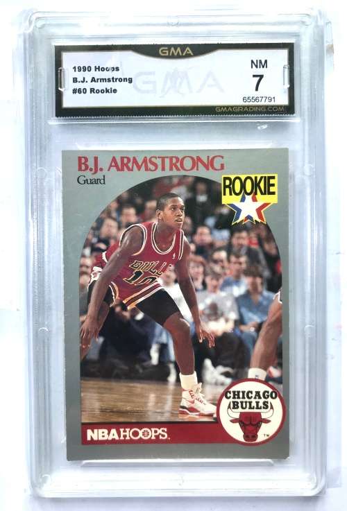 1990 NBA Hoops BJ Armstrong Rookie GMA 7 Card