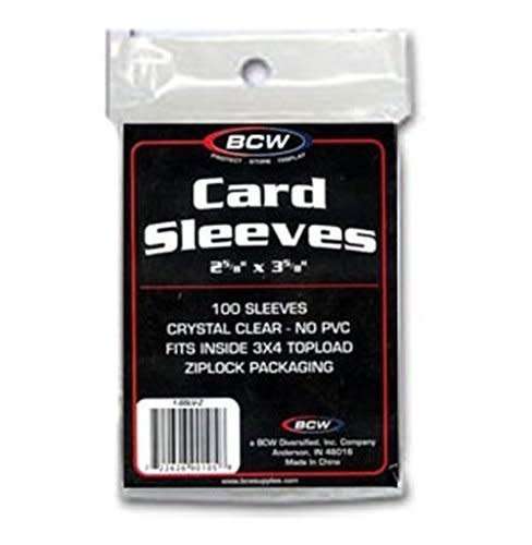 BCW Clear Card Sleeve Protectors for trading Cards 100`s