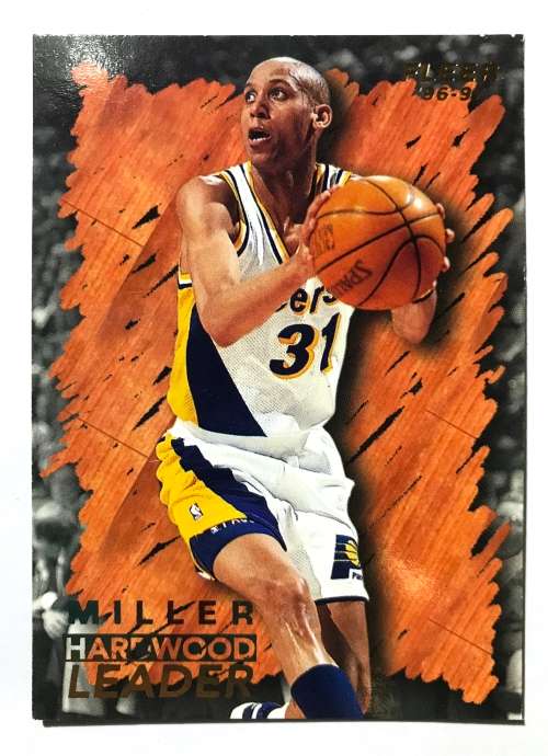 1996-97 Fleer nba basketball Hardwood leader Reggie Miller 130 Insert