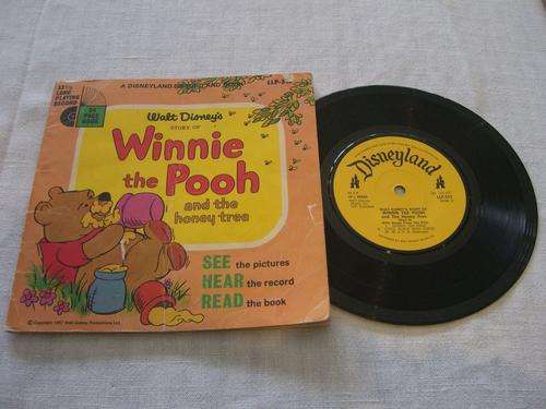 Winnie The Pooh and The Honey Tree Record Story Book (7") (VG) (G)