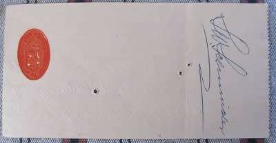 Johannes Meintjes - signed cheque