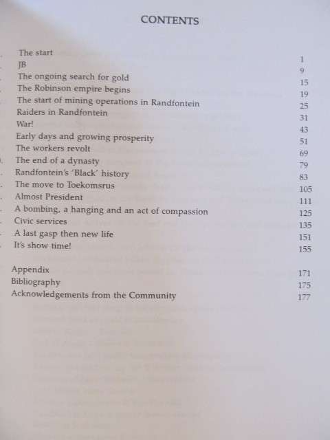 A Town like no other -  Randfontein - 75 years og history  -  signed by author (Hamann)