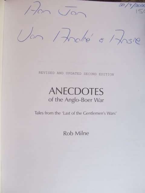 Anecdotes of the Anglo-Boer War  -  Rob Milne