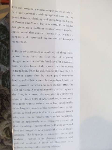 Peter Nadas  -  a book of memories