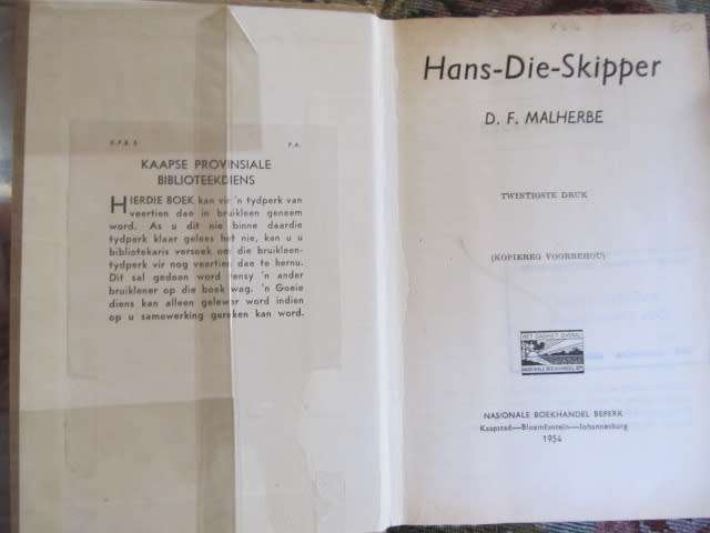 D F Malherbe - Hans die skipper