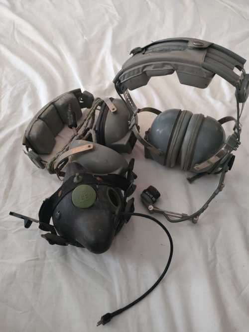 SAAF Airforce Pilots Head Phones + O2 Mask