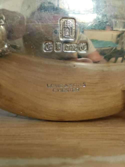 Hallmarked Lowe And Sons Chester - Vintage Mustard/Salt/Pepper with COBALT GLASS  *** RARE ***