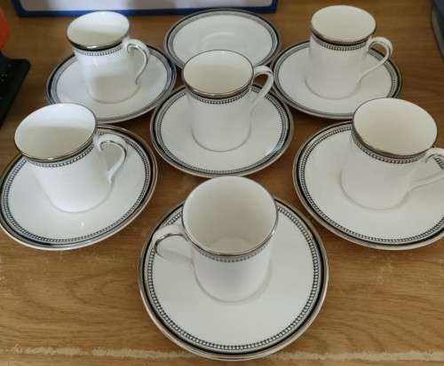 *** Stunning *** Royal Doulton Sarabande - H5023 Coffee/Espresso Cans + Saucers