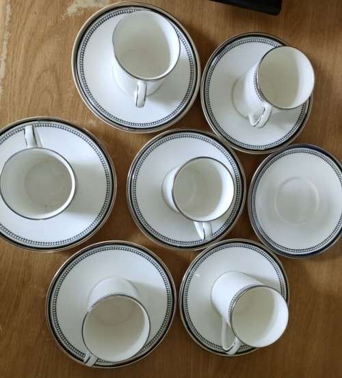 *** Stunning *** Royal Doulton Sarabande - H5023 Coffee/Espresso Cans + Saucers