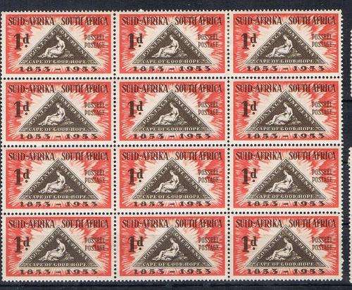 UNION SACC 143 - MM BLOCK OF 12 STAMPS WITH GREAT VARIETY - SEE DESCRIPTION