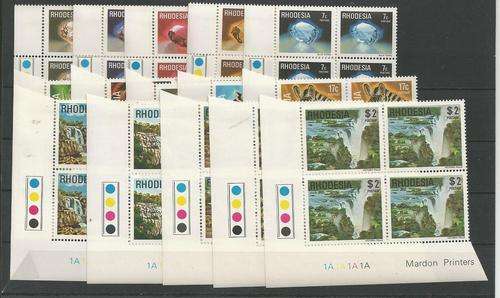 RHODESIA - 4TH DEF ISSUE - SET OF CONTROLS TO TWO DOLLARS - MM