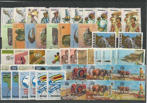 ZIMBABWE - GREAT LOT OF UM AND CTO SETS ON BIG S/CARD - CV OF ABOUT R250!!!!!!!!