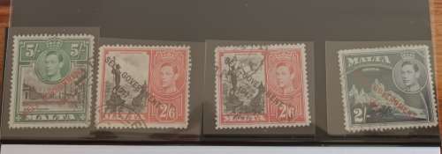 Malta KGVI - 2/, 2/6, 5/ - FU - CV - R220