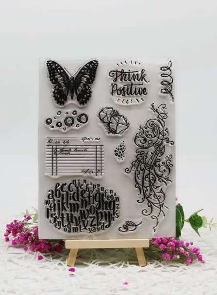 De-stash - Clear Stamp - Think Positive